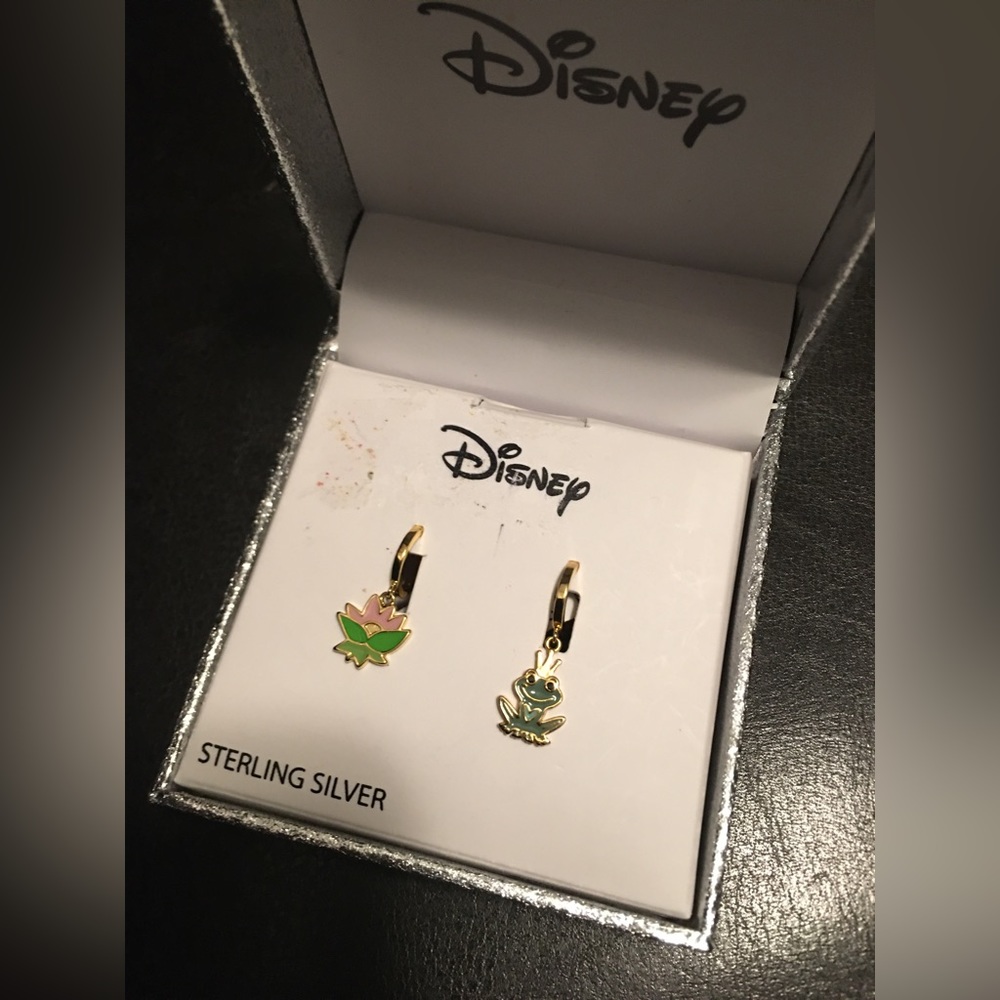 Disney Frog and Lily Earrings